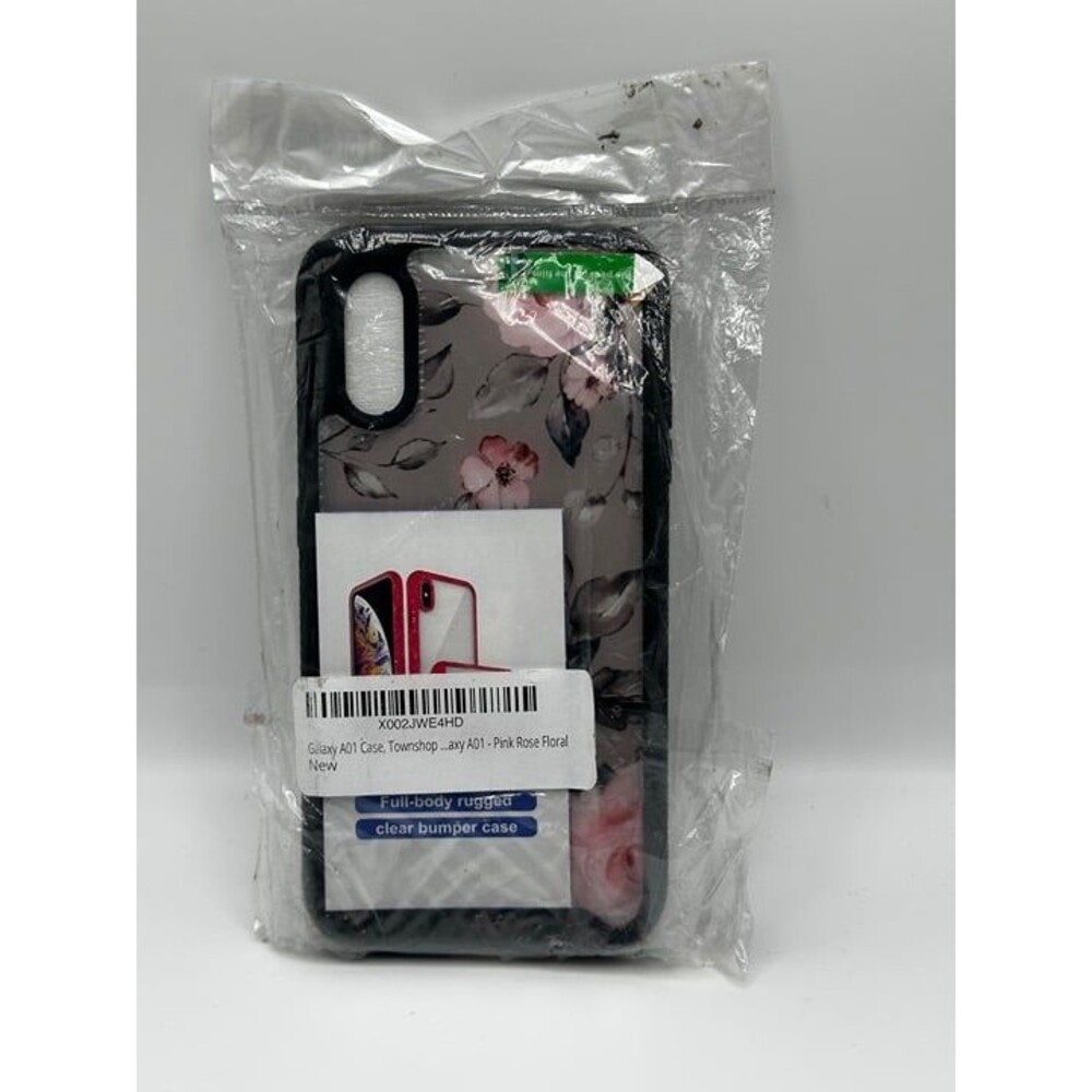 Samsung Galaxy A01 Case - Townshop Pink Rose Floral Rugged Phone Cover